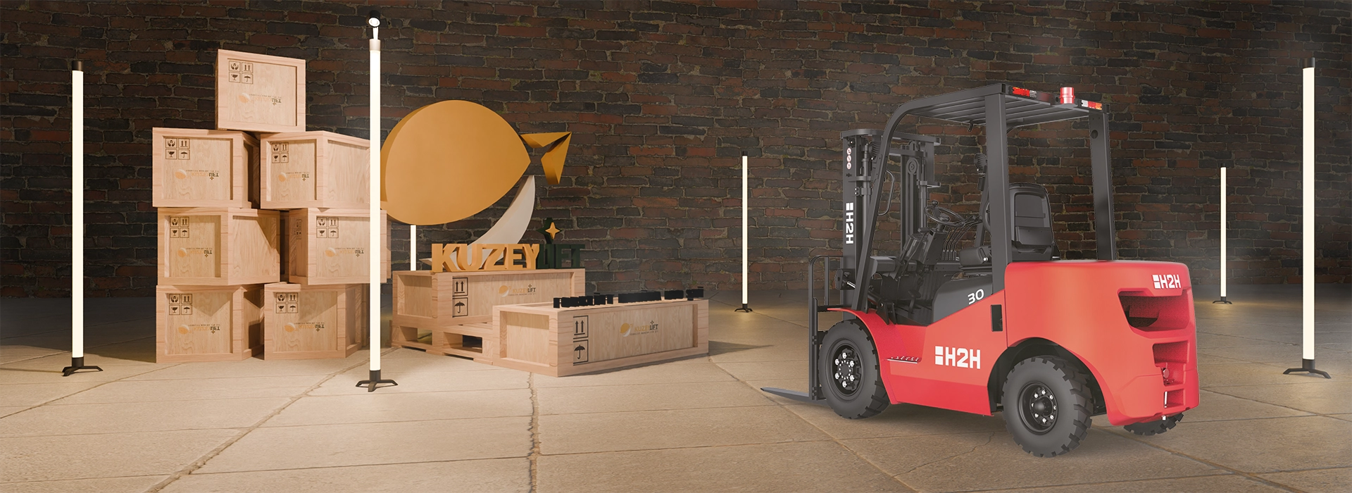 H2H CPCD30H3 Dizel Forklift 3 ton taşıma kapasitesi, 4.5 m kaldırma yüksekliği ve dayanıklı şasi yapısıyla yoğun çalışma sahaları için tasarlandı. İzmir satış ve servis güvencesi Kuzey Lift Forklift’te.