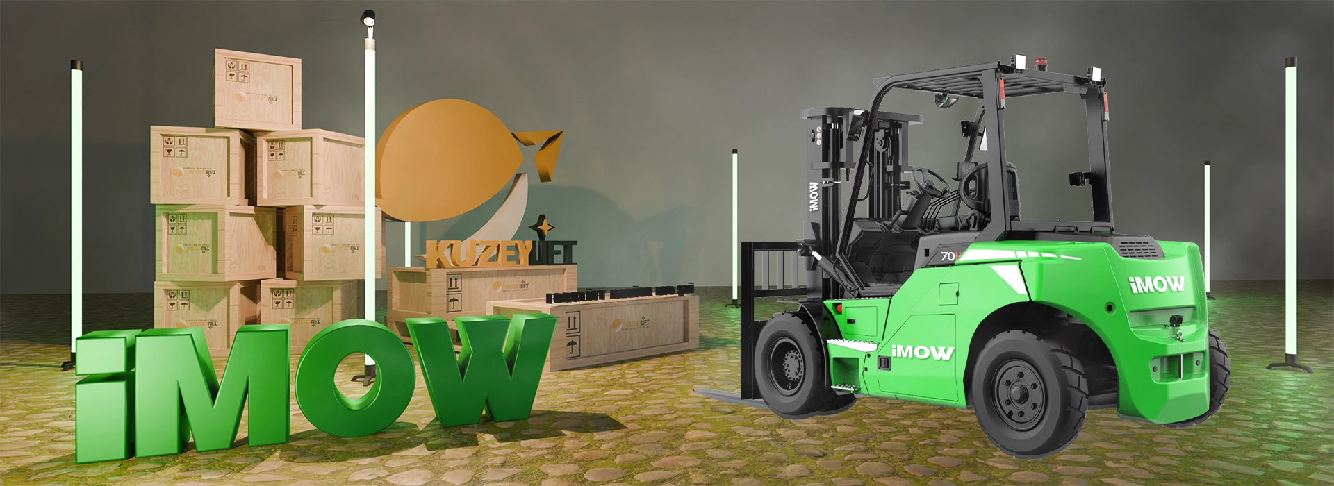 EFL703-HV-6 – 7 Ton Elektrikli Güç Yüksek voltaj • 60 kW PMSM • Liman & açık saha uyumu • Kuzey Lift Forklift