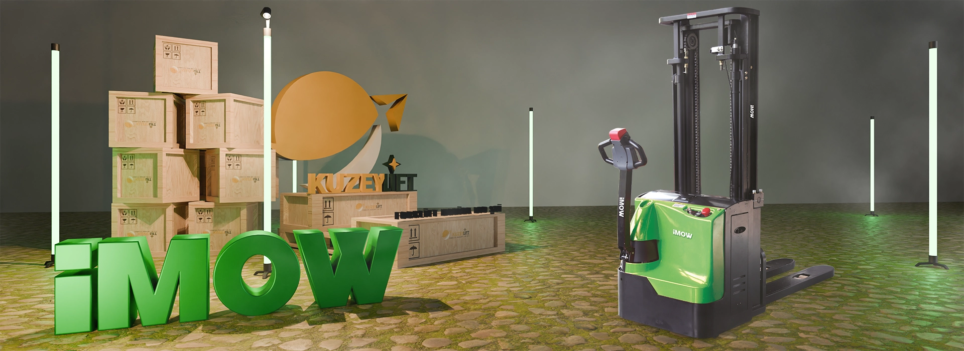 ES20-WA 2.0 Ton Lityum-İyon Elektrikli İstifleyici (Pedestrian) — 4500 mm kaldırma, 24V/205Ah akü, kompakt 1589 mm dönüş yarıçapı, poliüretan tekerlekler, elektromanyetik fren ve AC sürüş kontrol ile dar koridor depo operasyonlarında pratik çözüm.