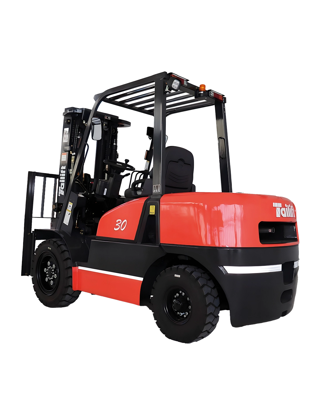 Kuzey Lift Forklift İzmir satış & servis güvencesiyle Tailift FD30 dizel forklift — 3.000 kg (3,0 ton) kapasite, 4.500 mm (4,5 m) kaldırma yüksekliği, XINCHAI 3E22YG51 motor (60 kW / 2400 rpm, 3 silindir, 2230 cm³) ve lityum-iyon akü destekli elektrik sistemi.