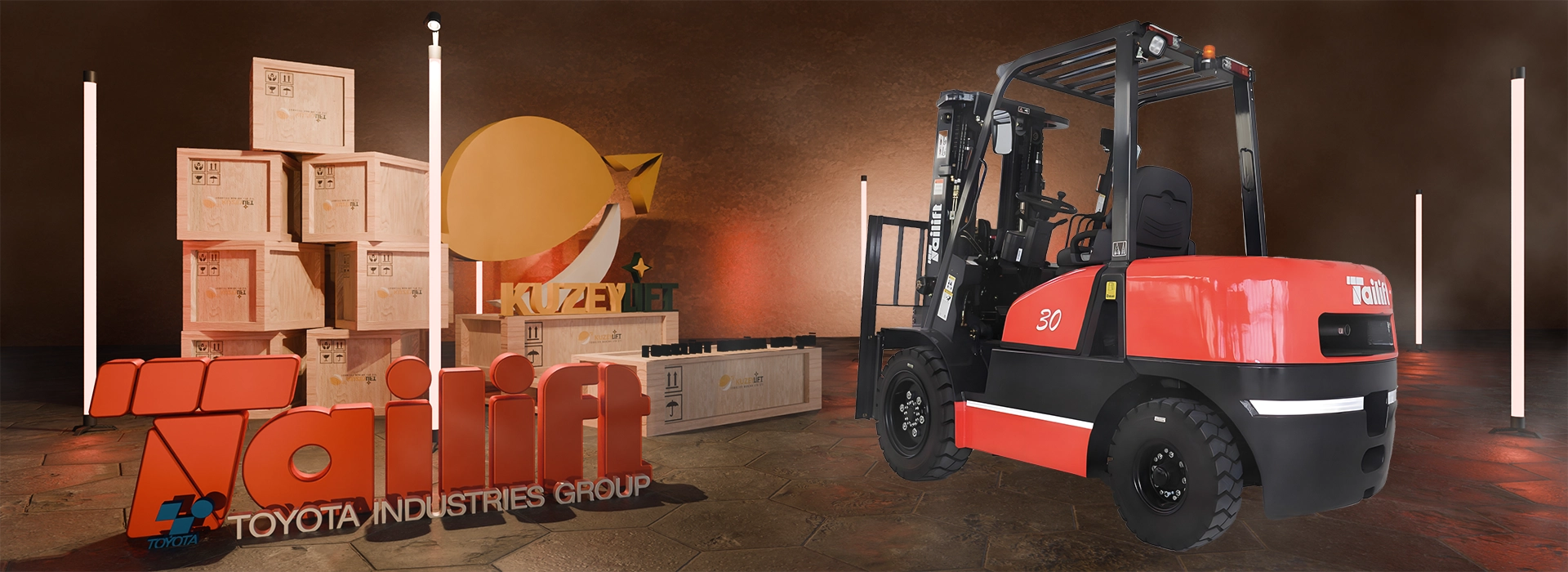 İzmir’de Kuzey Lift Forklift: Tailift FD30 — 3 ton / 3.000 kg dizel forklift, 4,5 m / 4.500 mm kaldırma yüksekliği, XINCHAI 60 kW motor performansı ile güçlü saha ve depo operasyonları; satış & servis desteği.