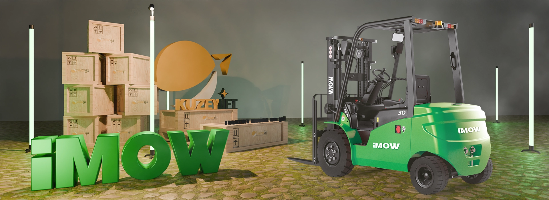 ICE303 3 Ton Lityum-İyon Elektrikli Forklift 4,8 m kaldırma yüksekliği • 80V/410Ah Li-ion akü • Kuzey Lift Forklift İzmir satış & servis desteği