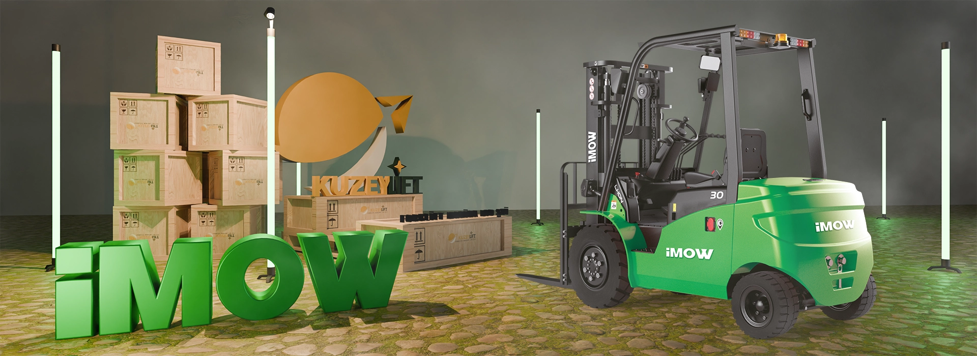 ICE303S 3 Ton Lityum-İyon Elektrikli Forklift 4,8 m kaldırma yüksekliği • 80V/460Ah Li-ion akü • Kuzey Lift Forklift İzmir satış & servis desteği