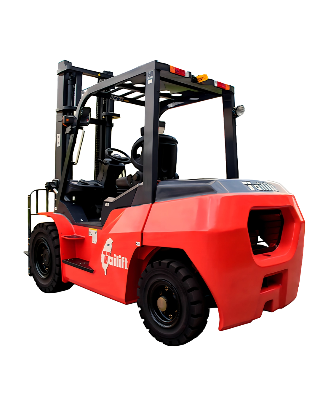Kuzey Lift Forklift İzmir satış & servis güvencesiyle Tailift PFD50 dizel forklift — 5.000 kg (5 ton) taşıma kapasitesi, 4.800 mm (4,8 m) kaldırma yüksekliği, KUBOTA 3307-CR motor (74 kW, 4 silindir, 3331 cm³) ve ağır hizmet sınıfı yapı.