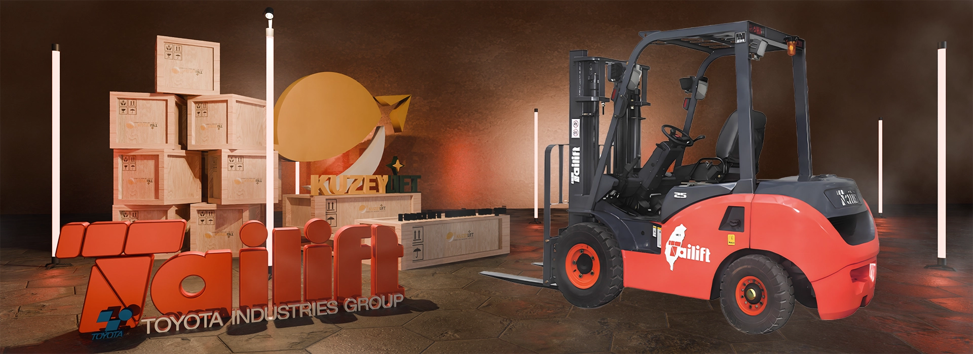 İzmir’de Kuzey Lift Forklift: Tailift PFD35 — 3,5 ton / 3.500 kg dizel forklift, 4,5 m / 4.500 mm kaldırma yüksekliği, KUBOTA 59 kW motor gücüyle satış & servis desteği.