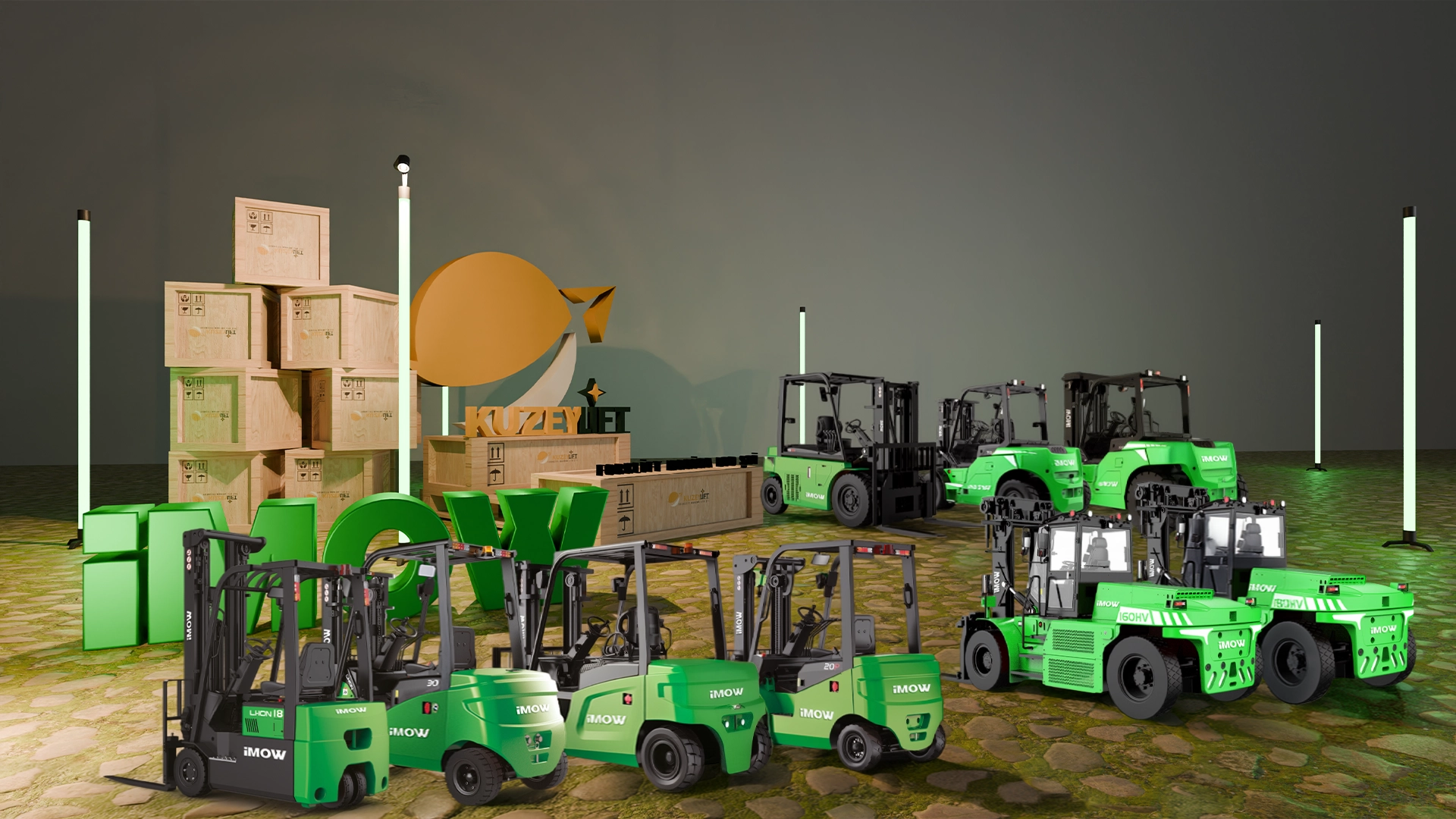 IMOW lityum iyon forklift depo ve üretim alanı kullanımı