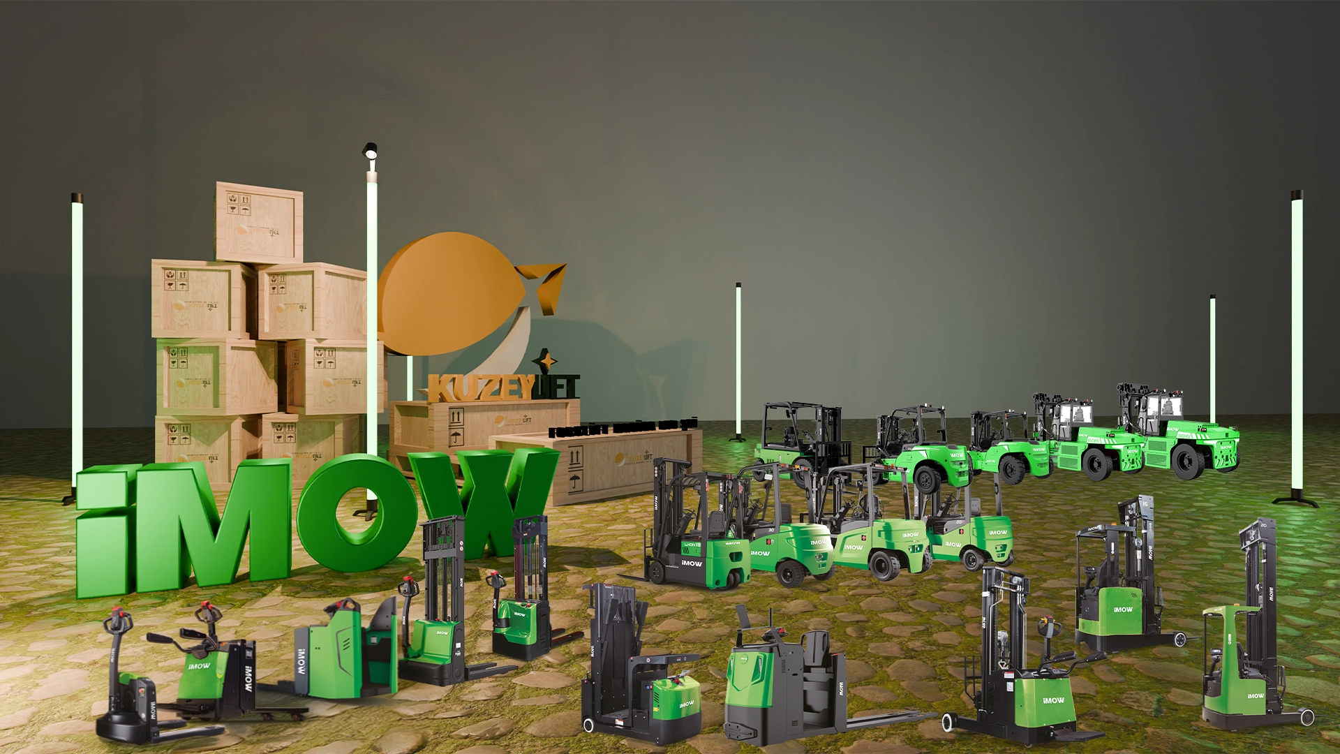 İMOW lityum-iyon forklift ve depo ekipmanları ürün grubu
